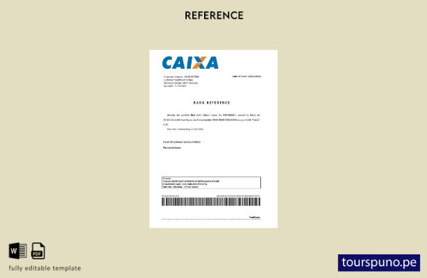 lista para imprimir plantilla de referencia de cierre de Caixabank Brasil